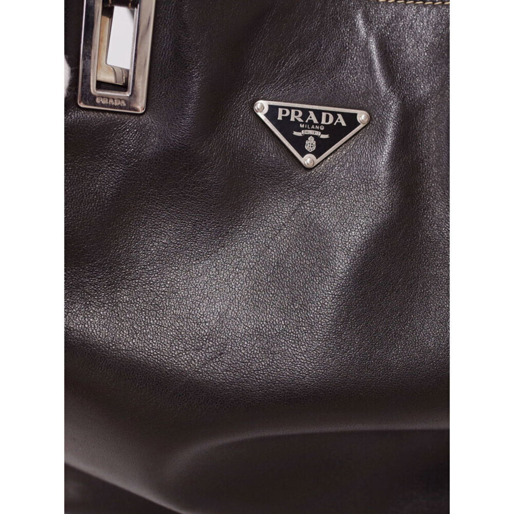 Prada vintage black soft calf leather tote bag - Picture 7 of 9
